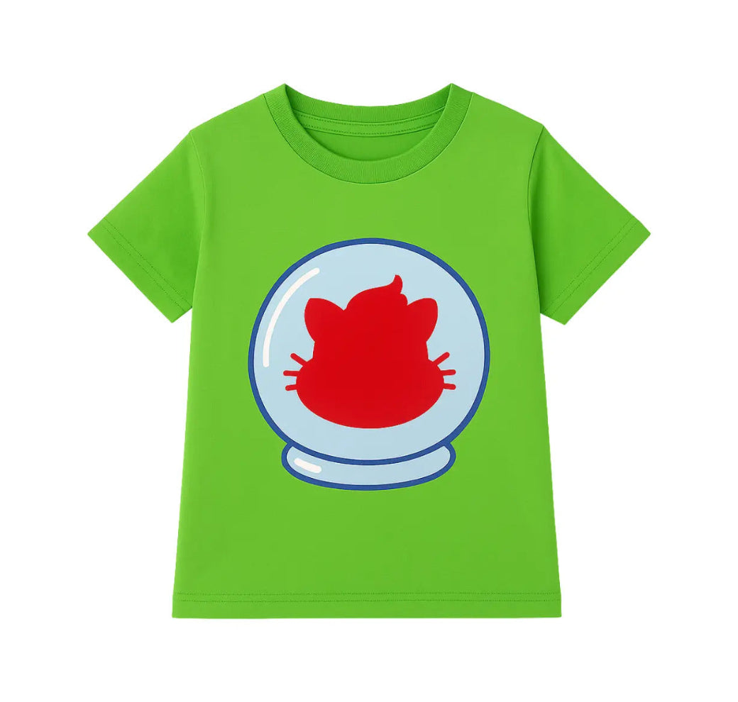 Camiseta Gato Galactico Camisa Verde Clube Do Miau Youtuber